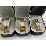 3 boxed and unusued gents wristwatches.