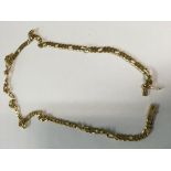 A gold chain marked 18 k 39.5 grams approx