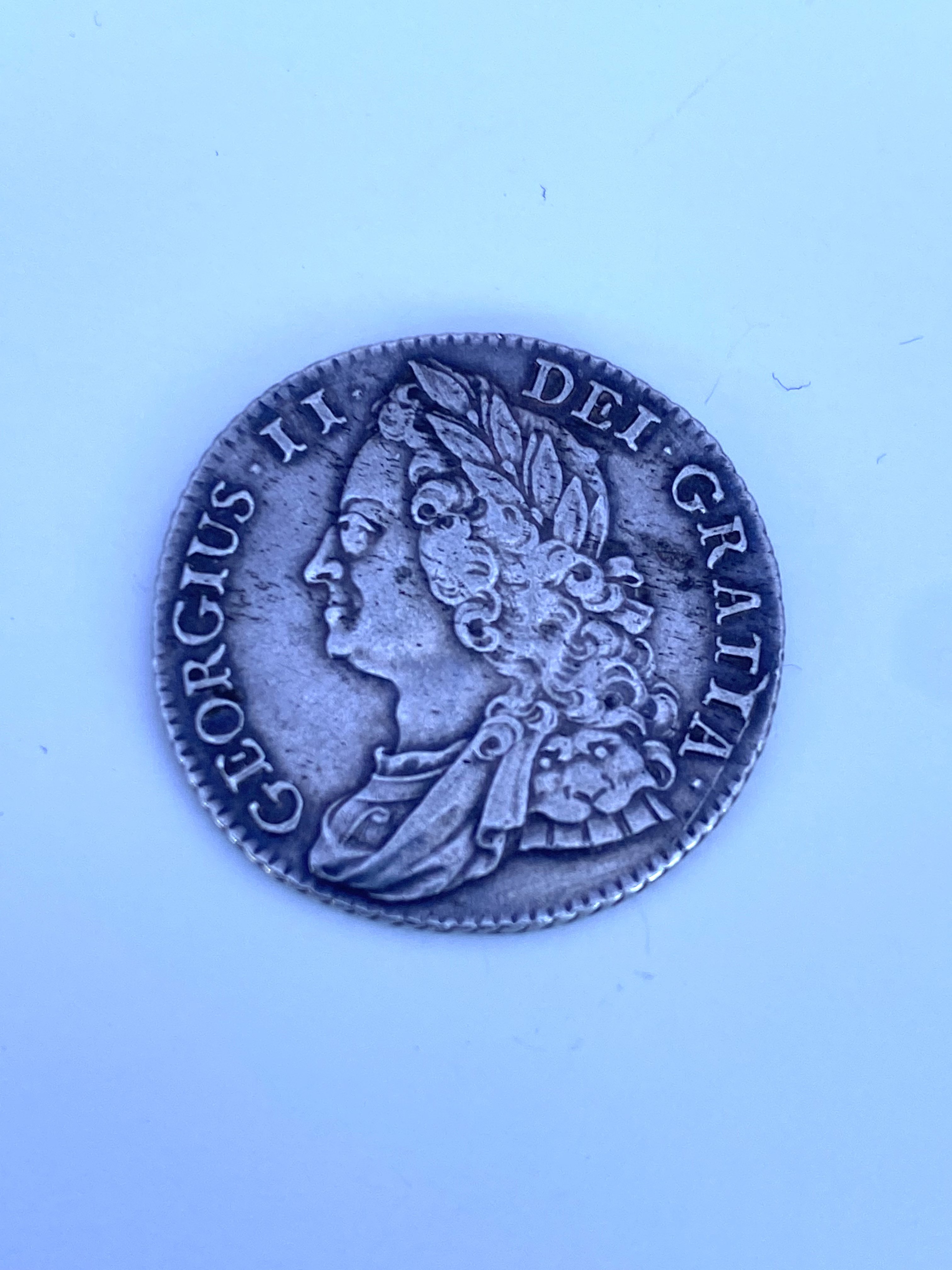 A Georgian 1743 shilling.