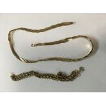 A 9 ct gold bracelet and an 9 ct gold necklace 11