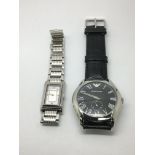 Two Armani watches comprising a ladies and a gents