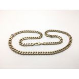 An unmarked heavy gold chain, possibly 9ct, approx