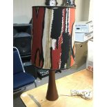 A 1960s table lamp, approx 66cm.