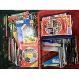 Two boxes of mixed football programmes including L