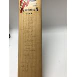 A cricket bat signed with the Essex Cricket team 1