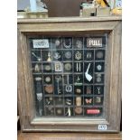 A framed collection of miniature items - NO RESERV