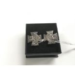 A pair 1962 silver Victoria Cross cufflinks.