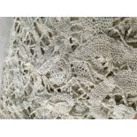1920s Brussels lace double bedspread