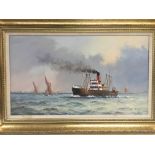 A gilt framed Colin Moore oil on canvas titled 'Morning Off The Chapman', approx 74cm x 49cm.