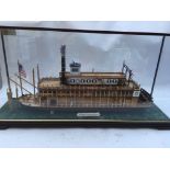 Billings models, wooden kit of King of Mississippi paddle steamer , approx 60cm long housed in a