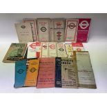 A collection of British Railway and Bus maps inclu