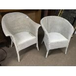 A pair of Lloyd Loom tub chairs