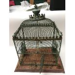 A Victorian bird cage made with tin, a/f.