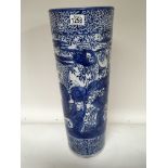 A Japanese late 19th century Arita blue and white stick stand.