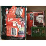 Two boxes containing a collection of Arsenal home