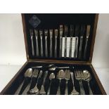 A cased set of modern Moonscape cutlery