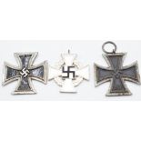 Three German WW2 Third Reich Nazi Iron Crosses