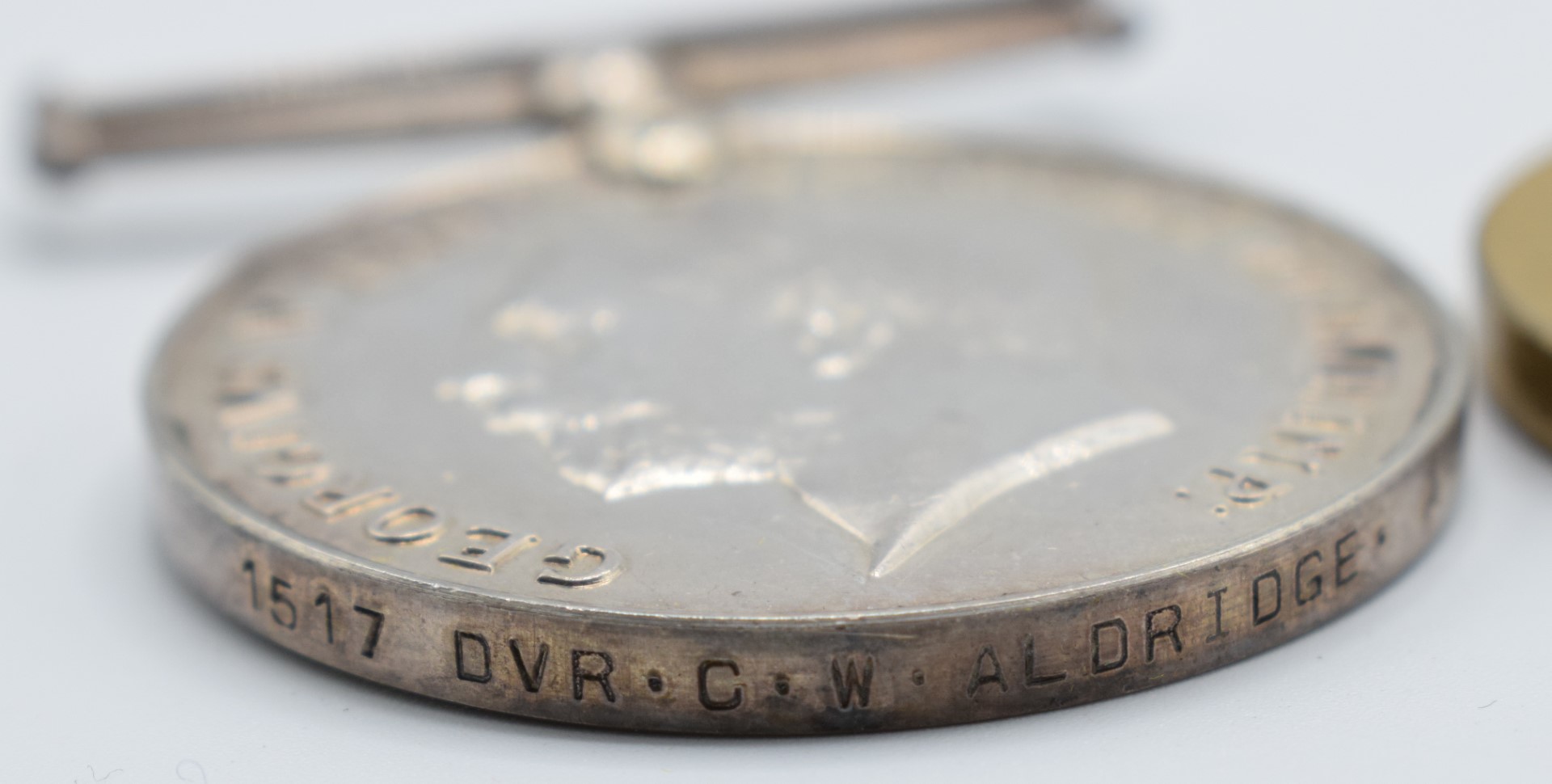 British Army WW1 War and Victory Medals, both named to 1517 Driver C W Aldridge, Army Service Corps, - Image 3 of 6