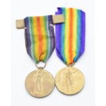 Two British Army WW1 Victory Medals, named to 3332 Saddler Staff Sergeant K J Lindsay, Royal