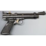 Crossman 2240 .22 air pistol with shaped and chequered grips, serial number 606B01041.