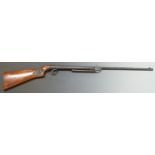 BSA Linclon Jeffries style .177 air rifle with BSA to the chequered grip and adjustable sights and