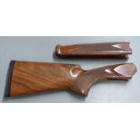 Caesar Guerini semi-pistol grip shotgun stock (41.5cm long) and chequered forend (26.5cm long)