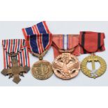 Four Czechoslovakia medals comprising 1914-1918 Revolutionary Cross, 1939 Military Cross, Medal