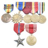 Seven American medals including Bronze Star, Good Conduct Medal, National Defence Medal and WW1