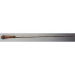 Sword stick blade and grip, the blade 73cm. PLEASE NOTE ALL BLADED ITEMS ARE SUBJECT TO OVER 18