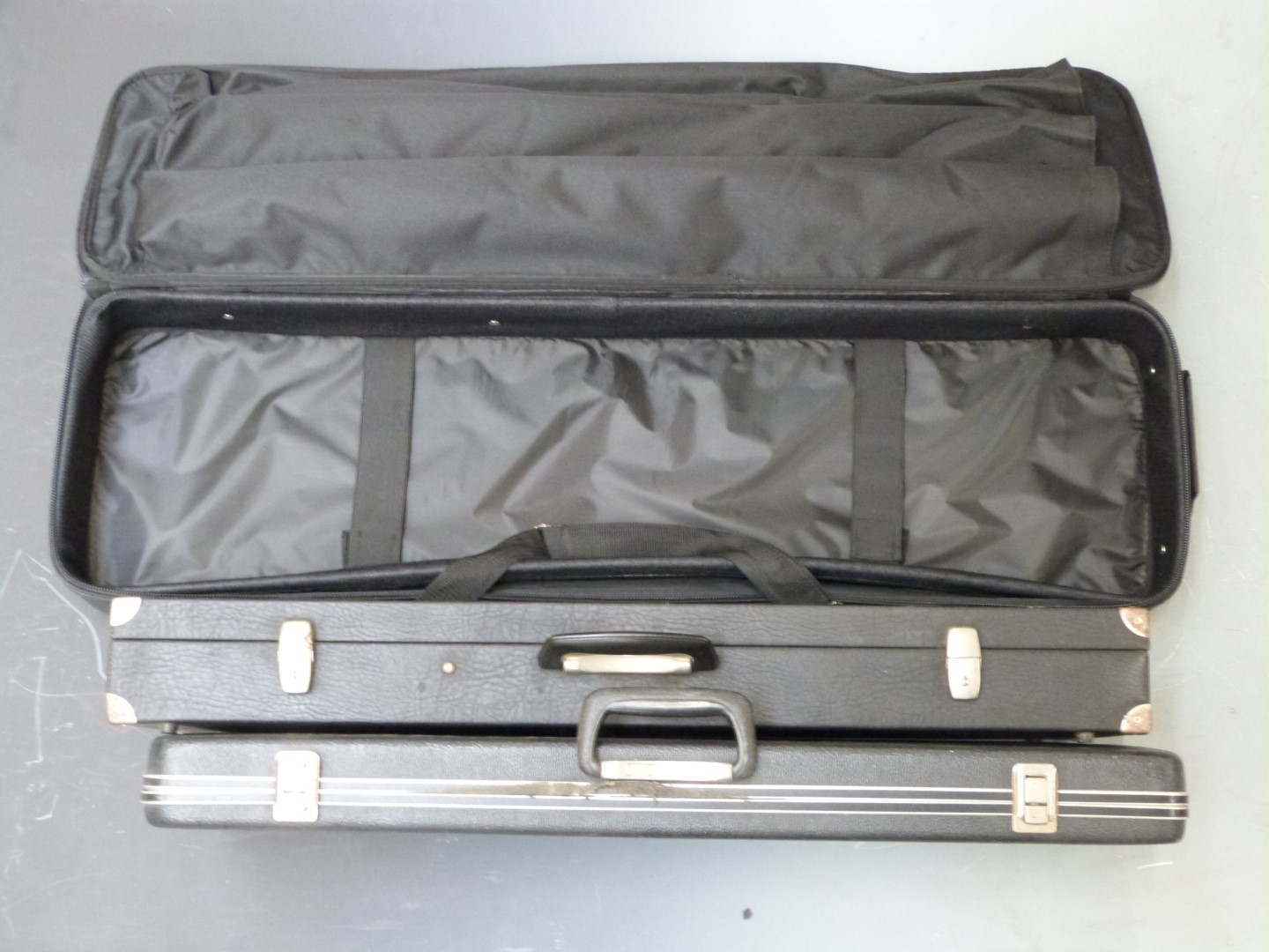 Three shotgun or rifle carry cases, largest 96 x 28 x 11cm. - Image 2 of 2