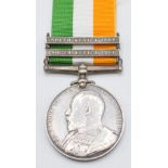 King's South Africa Medal with clasps for South Africa 1901 and South Africa 1902, named to