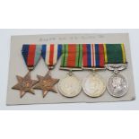 British Army Royal Artillery WW2 medals comprising 1939-1945 Star, France and Germany Star,