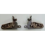 A pair of percussion hammer action gun locks with line engraved plates impressed 5756.