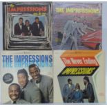 The Impressions - Ten Albums including The Impressions, The Never Ending, Keep On Pushing, One By