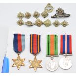 British Army WW2 Medals comprising 1939-1945 Star, Burma Star, Defence Medal and War Medal for