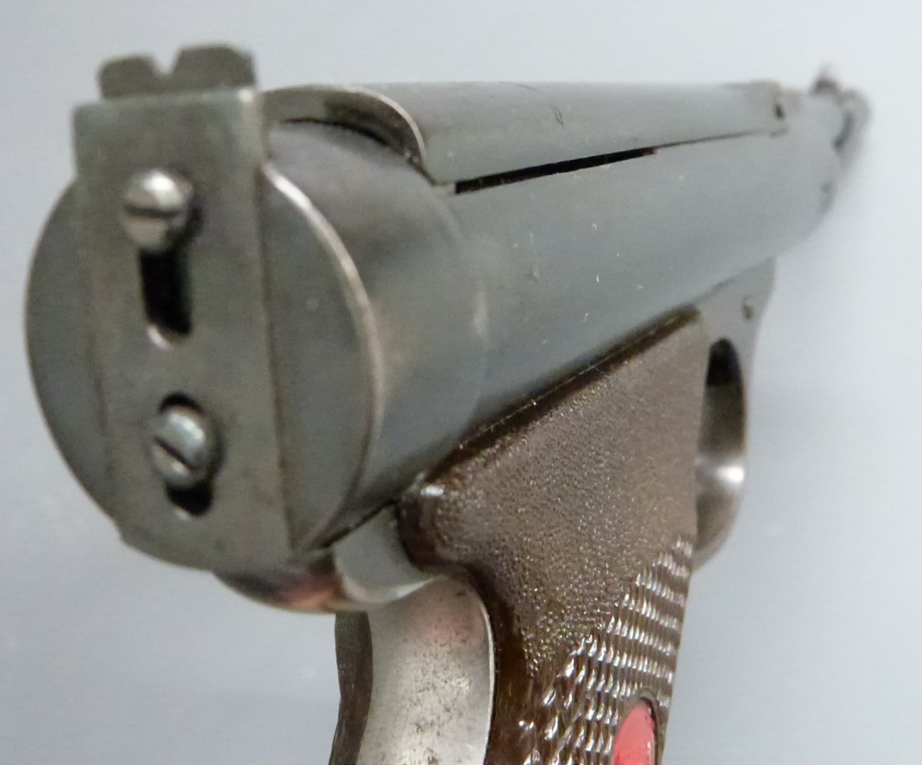 Tell Model 3 6 1/3mm air pistol with shaped and chequered Bakelite grip, inset maker's logo, top - Image 6 of 6