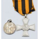 Russia Cross of St George Medal 4th Class, together with a Czar Nicholas II Coronation Medal