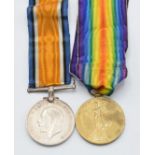 British Army WW1 medals comprising War Medal and Victory Medal, both named to 356016 Pte L Loader,