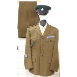 British Army the Rifles Regiment No2 Dress Uniform comprising tunic, trousers, shirt, tie and hat,