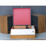 Ultra record player together with a pair of Wharfdale Denton GX speakers