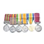 British Army Victorian and later group of six medals for WO2 Jacob, King's Royal Rifle Corps and 9th