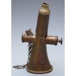 Kohler & Son The 'Kohler' Signal Horn brass signalling horn stamped '1851 1862 Kohler & Son