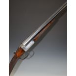 Midland Gun Company 12 bore side by side shotgun with border engraved lock, trigger guard,