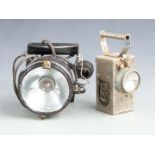 Air Ministry stamped lamp number 5A-2335 together with Nife Batteries of Redditch hand lamp example