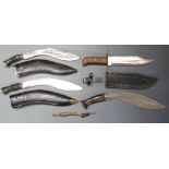 A collection of bladed weapons