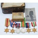 Royal Air Force WW2 medals comprising 1939-1945 Star, France and Germany Star, Africa Star, Italy