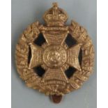 British Army Rifle Brigade other ranks all brass cap badge