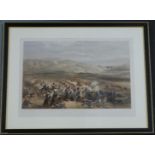 Colnaght's Authentic Series 'Charge of the Heavy Brigade' 25th October 1854, lithograph in glazed