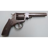 Adams style 80 bore five shot double action percussion revolver with top strap engraved 'Double
