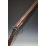 George H Dawe & Co 12 bore side by side hammer action shotgun with engraved lock, rebounding